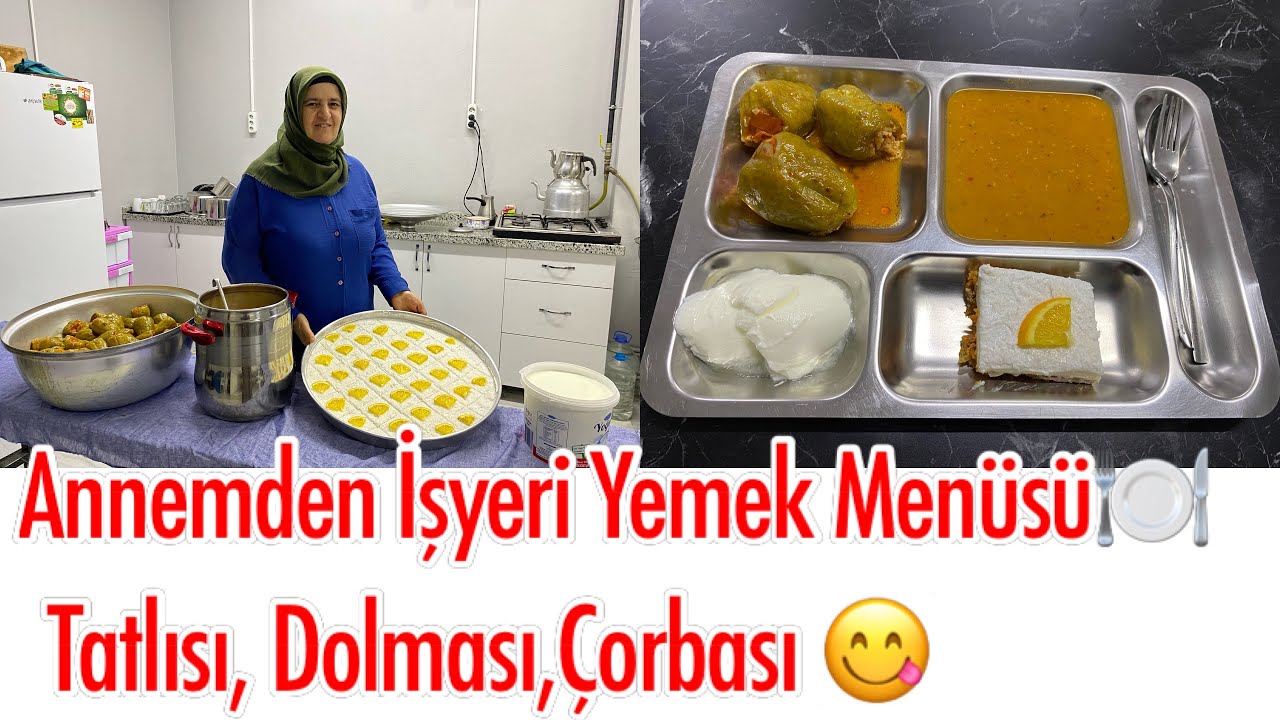 Annemden 60 Kişilik İşyeri Yemek Menüsü🍽/Mercimek Çorbası/Biber Dolması/Havuçlu Sütlü Borcam Tatlı