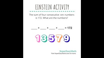 What are the numbers? #math #supereasymath #einsteinactivity #tiffany #consecutive
