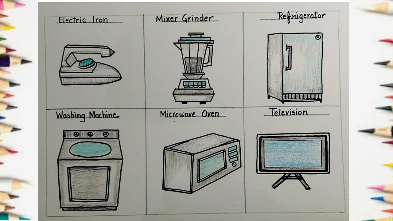 Top more than 104 home appliances drawing latest