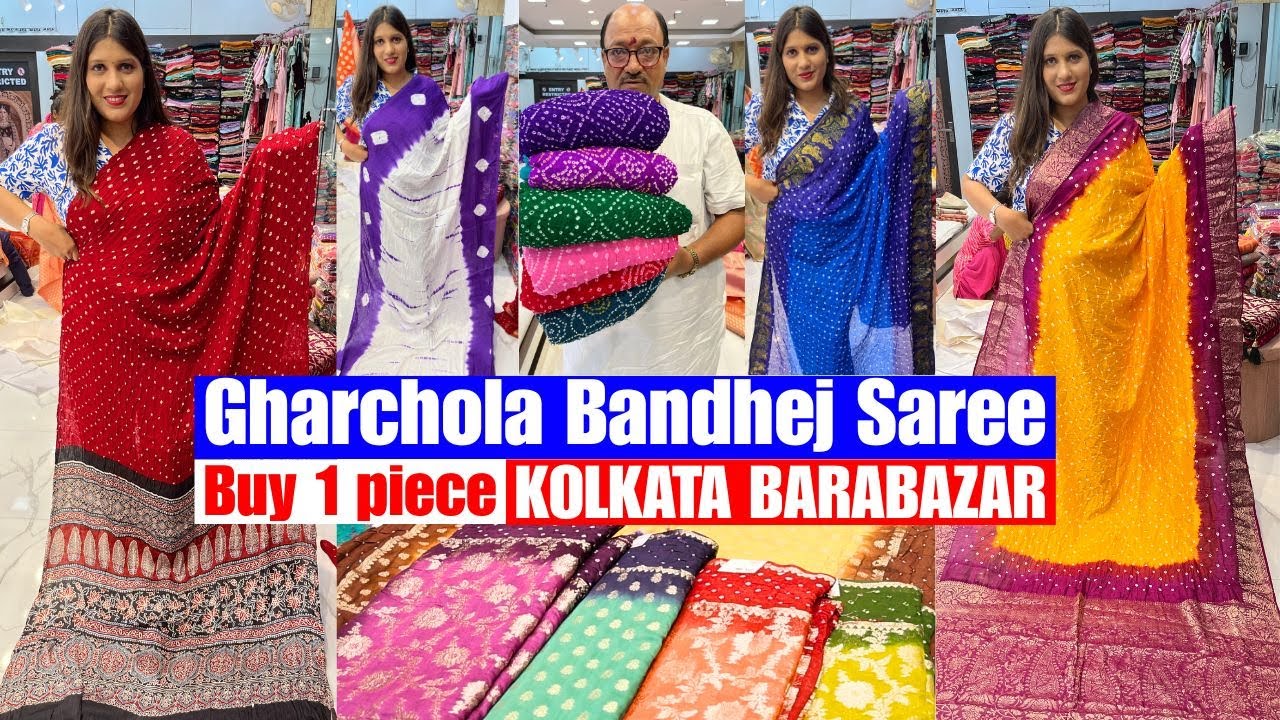 Gharchola Bandhej Saree/ Lahariya Shibori & Kani Silk Sarees | Maya Sarees Barabazar Kolkata