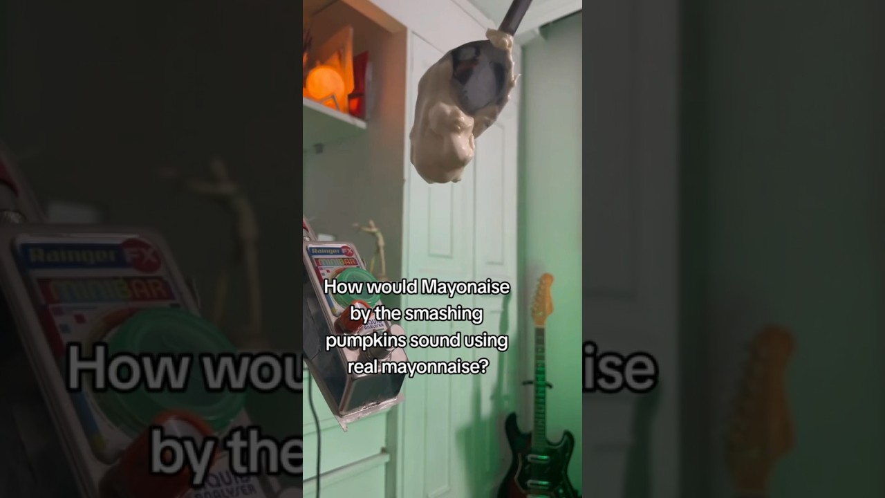 Using real mayonnaise to play a smashing pumpkins song 