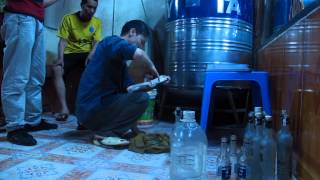 Eating snake in Hanoi, Vietnam