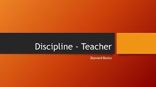 Gradebook Basics Discipline as Teacher