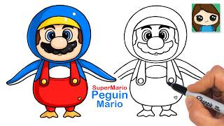 How to Draw Penguin Mario | Super Mario | Game Character Art