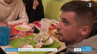 Découverte des repas végétariens au lycée Elie Vinet à Barbezieux Resimi
