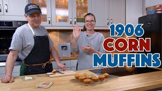 1906 Davis OK Baking Powder Corn Muffins Recipe - Old Cookbook Show - Glen And Friends Cooking