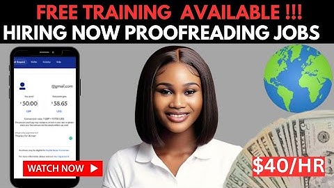 Remote Work from Home        PROOFREADING Jobs for Beginners, Earn  $40/HR
