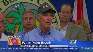 Governor Rick Scott Speaks At Palm Beach County EOC