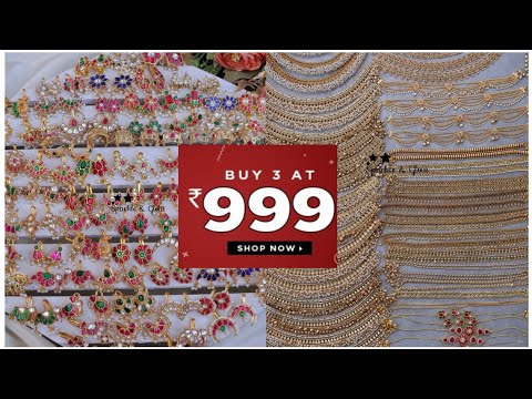 Biggest clearance sale on one gram gold black beads chains earrings 78010 69239 