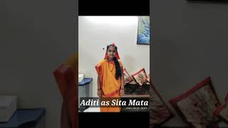 Aditi as Sita Mata... #fancydress #funtimewithaditi&Saanvi #behindthescenes #ytshorts