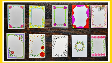 10 Simple First Page Design/ Project Work Designs /Front Page Design/Cover Page borders