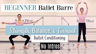 NO INTROS Beginner Ballet Barre for Strength, Balance, & Turnout | Kathryn Morgan