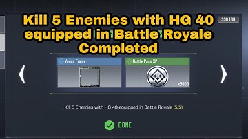 Kill 5 Enemies with HG 40 equipped in Battle Royale | SEASONAL Survival Kit COD Mobile