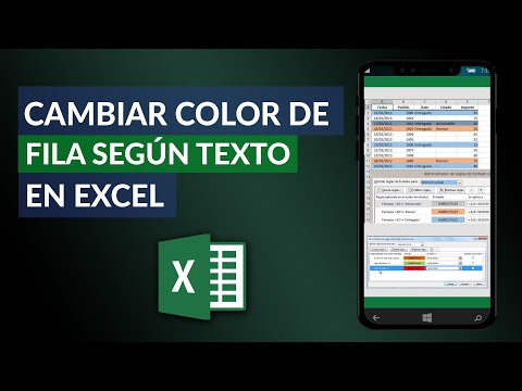 Cómo Poner o Cambiar el Color de una Fila según el Texto o Valor de una Celda en Excel