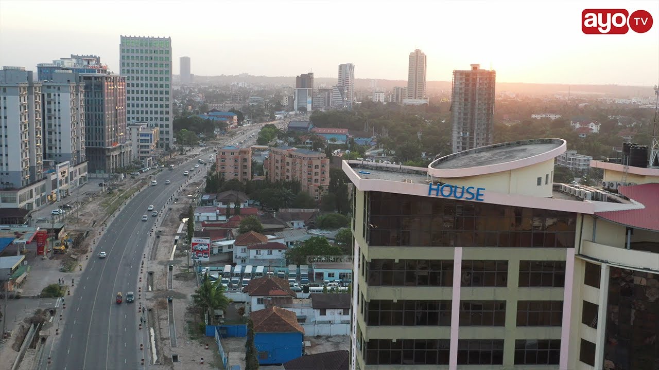 JIONEE UZURI WA JIJI LA DAR, PICHA ZA JUU MUONEKANO WA BARABARA YA BAGAMOYO
