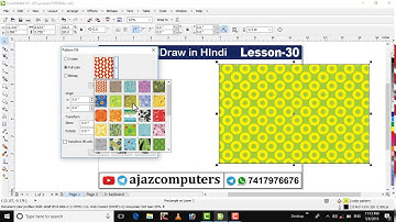 Learn CorelDraw in hindi tutorial 30 pattern fill, texture fill & postscript fill in corel draw
