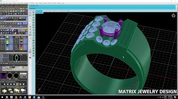 How to make 3D gemvision jewelry design matrix 8 Ring Part.2 the end