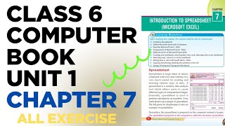 Class 6 computer book unit 1 chapter 7 // All Exercise// English Medium  Net Worth