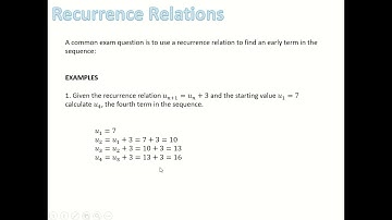 Higher Maths Recurrence Relations-Intro