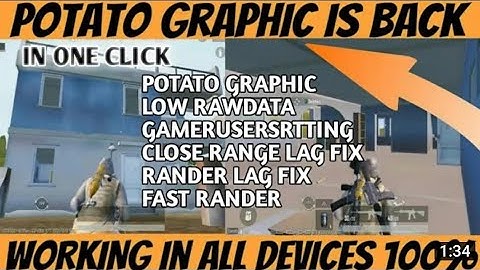 ONE CLICK TO ENABLE POTATO GRAPHICS IN 1.3 UPDATE | PUBG GAMEPLAY LOW END DEVICE | NIGHTMARE GAMING