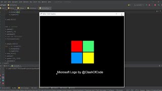 Microsoft Logo Using Python Turtle | Python Turtle Graphics | By ClashOfCode 🔰