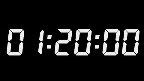 1 Hour 20 Minute timer | 80 Minute Countdown timer