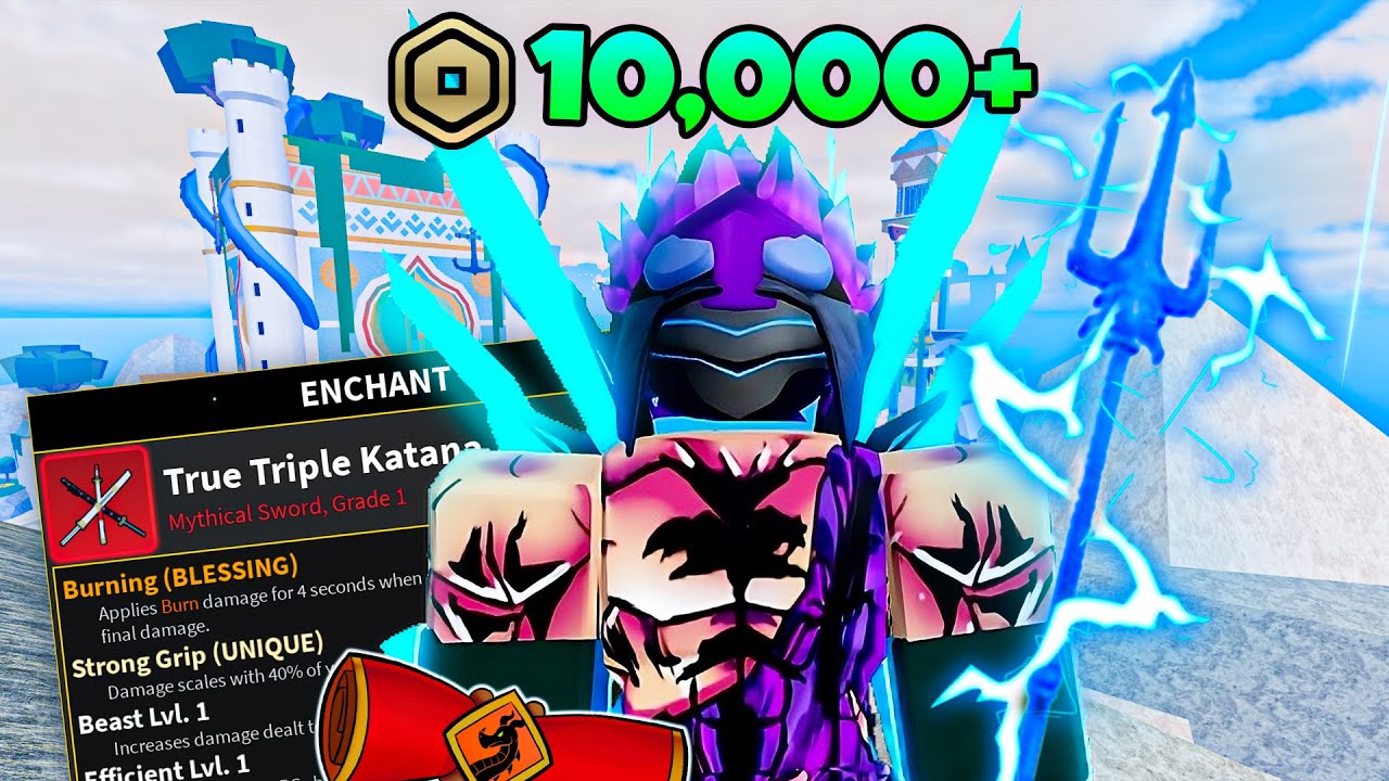 I Spent 10,000+ To get the Best Enchantment In Blox Fruits