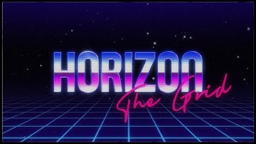 Retro 80s Horizon Grid Title Intro Template for Premiere Pro