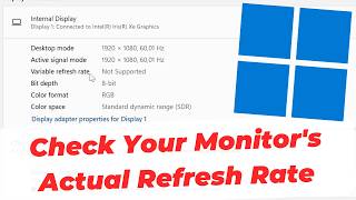 How to Check Your Monitor's Actual Refresh Rate Hz in Windows screenshot 1