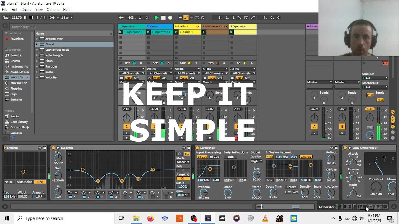 late night dub techno production in ableton live, stock plugins - YouTube