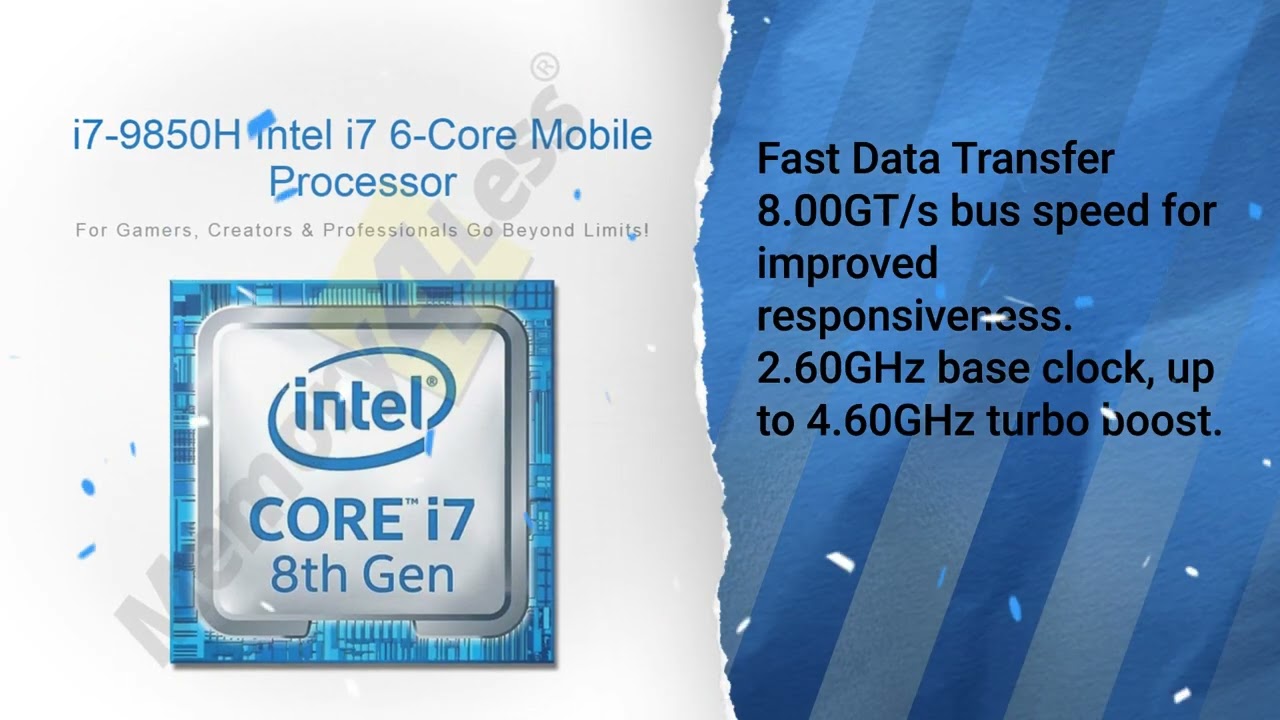 i7-9850H Intel i7 6-Core 2.60GHz Socket FCBGA1440 Mobile Processor 