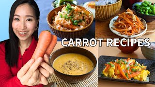 HAVE CARROTS? TRY These 4 Recipes! | Japanese Home Cooking