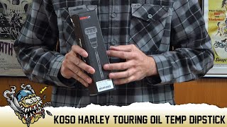 Koso Harley Touring Oil Temp Gauge Dipstick Overview - DeadbeatCustoms.com