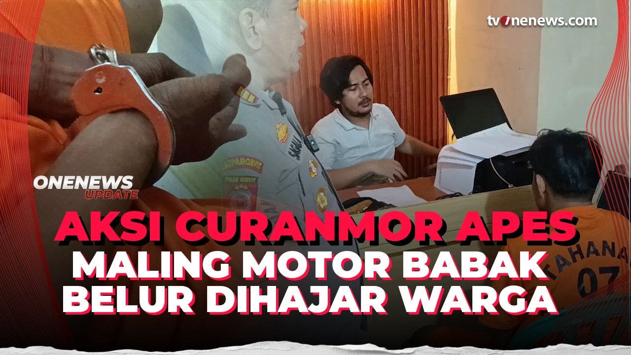 Kepergok Curi Motor Usai Tarawih, Pelaku Curanmor di Tangerang Dihajar Warga | OneNews Update