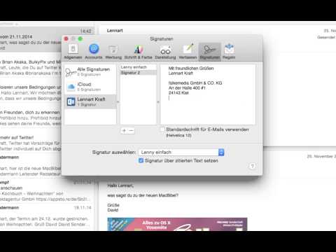 OS X Anleitung: E-Mail-Signaturen einrichten
