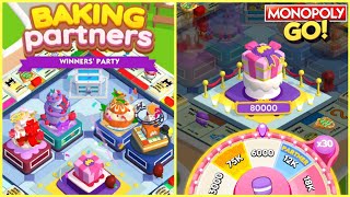 Winner's Party - Partner Event New Feature - Monopoly Go Baking Partners Event Gameplay #monopolygo