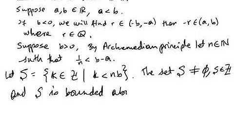 Q is dense in R