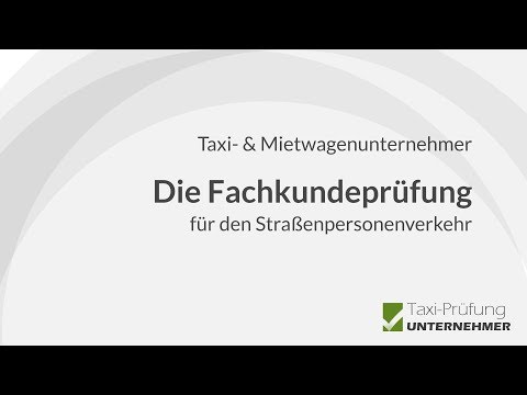 Taxi-Prüfung Unternehmerschein - Die Prüfung