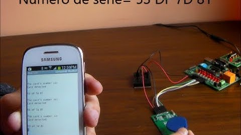 RFID RC522 read-write SPI module transmitting information to a mobile phone with a bluetooth link
