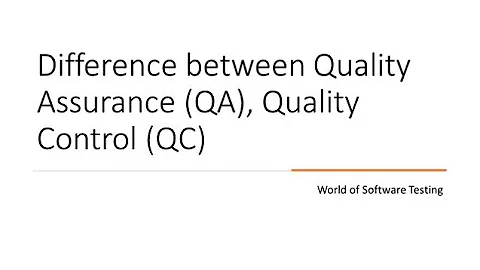 Difference between Quality Assurance QA, Quality Control QC | QA vs QC | Software Testing