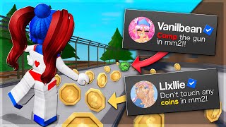 YOUTUBERS GAVE ME DARES IN MM2…