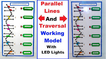 parallel lines and traversal working model with LED lights  - math