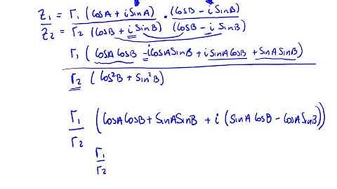 Complex Numbers 7 Multiplication Division in Polar Form