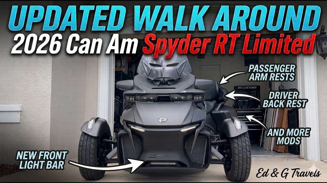 What has been added so far! 2026 Can Am Spyder RT Limited Updated Walk Around