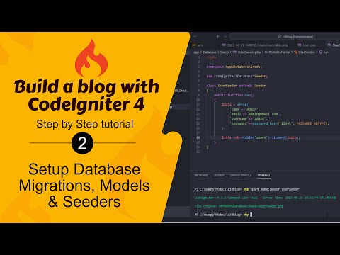 #2. Setting Up Database, Migrations, Models, and Seeders in CodeIgniter 4