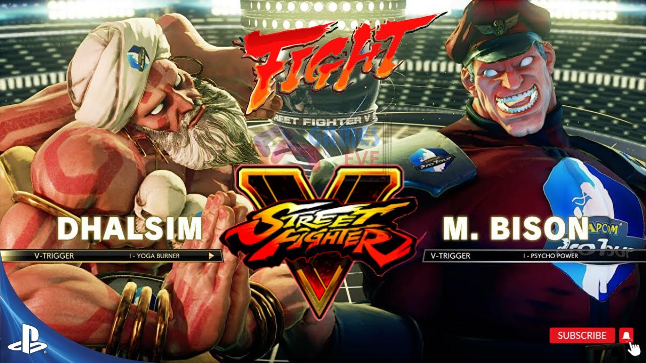 CAPCOM STREETFIGHTER V | M. BISON vs. DHALSIM | GAMEs EVE
