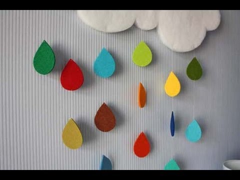Hecho en casa: colgante nube con colores (fieltro) silvana ...