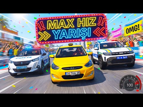 Sirenler Açıldı! Türk Polis Arabaları ve Türk Taksiler Max Hızda Kapıştı 😱💨