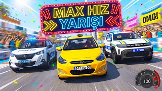 Sirenler Açıldı Türk Polis Arabaları Ve Türk Taksi Arabalar Max Hızda Kapıştı