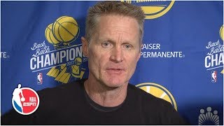 Steve Kerr on replacing Kevin Durant: 'Our team has a lot of confidence' | 2019 NBA Playoffs